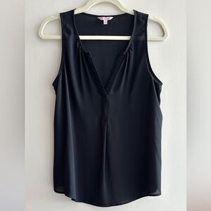 Candie’s Women’s Black Chiffon V-Neck Sheer Layering Tank Top, Size
